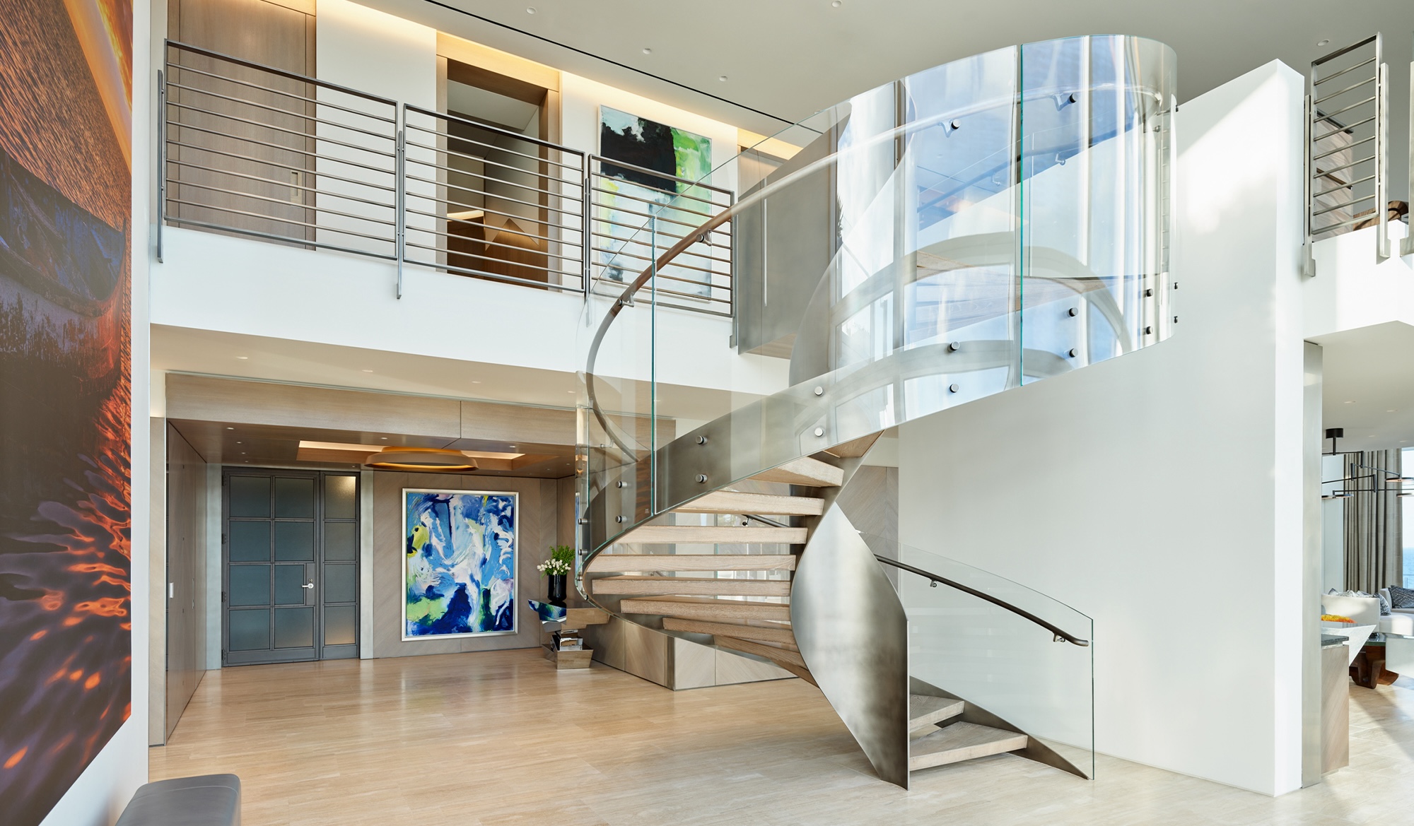 House-of-Hunt-Interior-Design-Chicago-Modern-Glass-Staircase